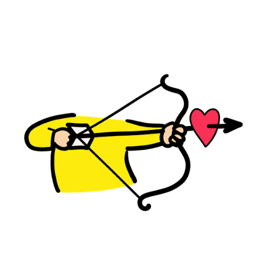 Mẫu sticker Mũi tên tình yêu
