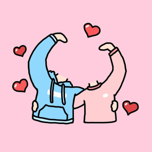 Mẫu sticker Tình yêu chớm nở