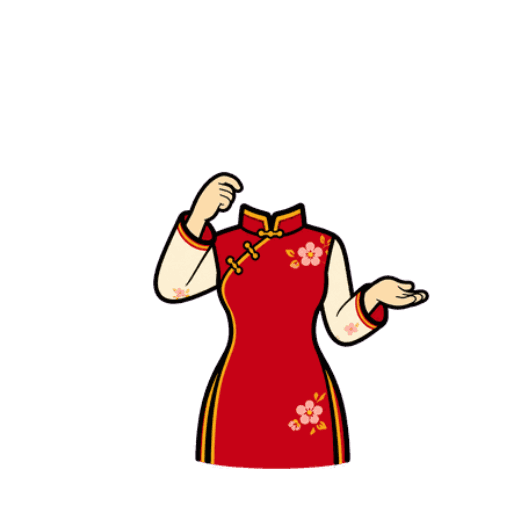 Mẫu sticker Áo dài ngơ ngác